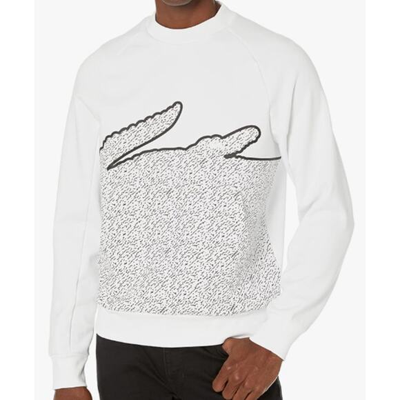 Lacoste Long Sleeve Crew Neck Active Sweatshirt White XL - Picture 1 of 2
